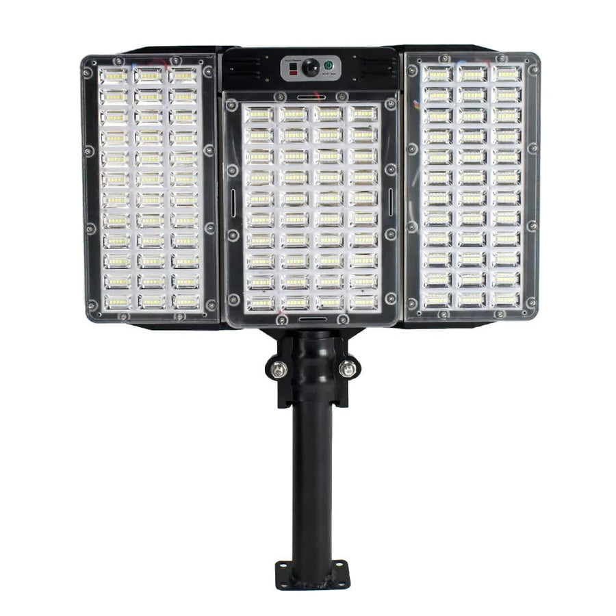 Lampa solara LED 560 SMD cu 3 panouri, senzor miscare si telecomanda