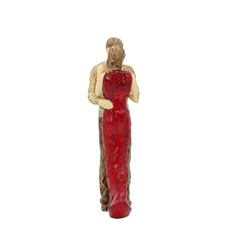 Statueta decorativa, cuplu romantic, rasina finisata, 28 cm