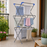 Uscator de Rufe Pliabil 3 Niveluri Suport Metalic Gri Albastru 135x60x45 cm - detaliu produs