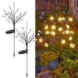 Set 2 Lampi Solare Decorative Ramura cu Flori LED 65cm IP66 Iluminare Calda Automata - detaliu produs