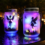 Set 2 Decoratiuni Solare cu Zane LED Alb Cald Multicolor Iluminare Ambientala Gradina - detaliu produs