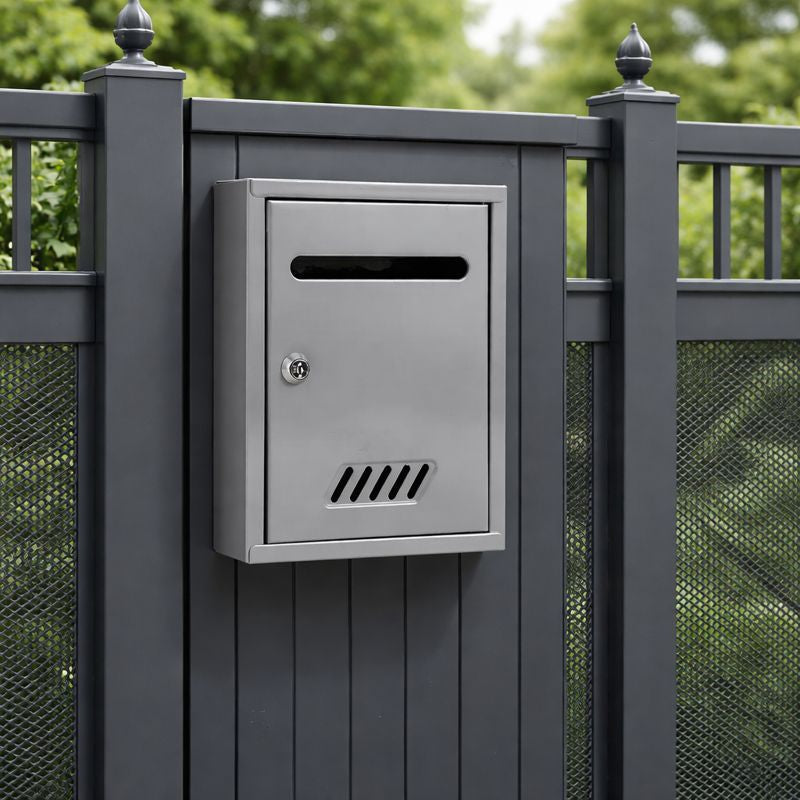 Cutie postala metalica cu inchidere pe cheie, 26 x 20 x 7.5 cm