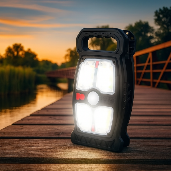 Lampa LED Solara cu senzor de miscare si clip de prindere, Iluminarea utomata, USB Type-C, IP65
