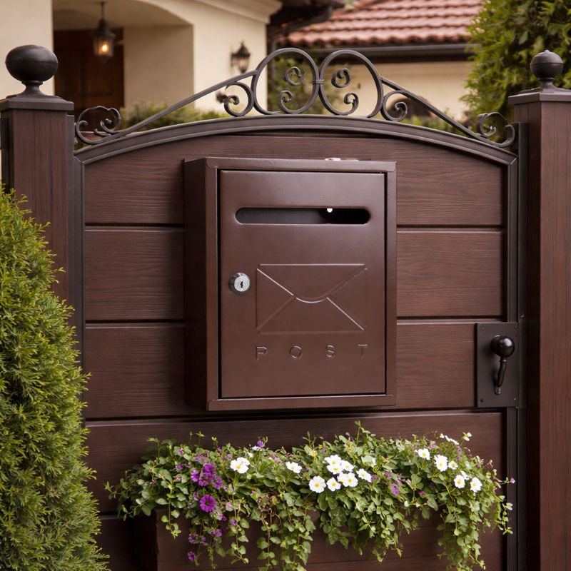 Cutie postala metalica cu inchidere pe cheie, 26 x 20 x 7.5 cm