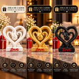 Statuetă Decorativă Inimă „Love”, Rășină Finisată – 12 × 6 × 3,5 cm - detaliu produs