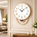 RESIGILAT - Ceas de perete cu pendul 42x32 cm design contemporan pentru living dormitor sau birou