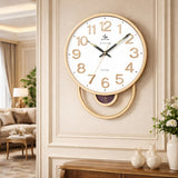 RESIGILAT - Ceas de perete cu pendul 42x32 cm design contemporan pentru living dormitor sau birou