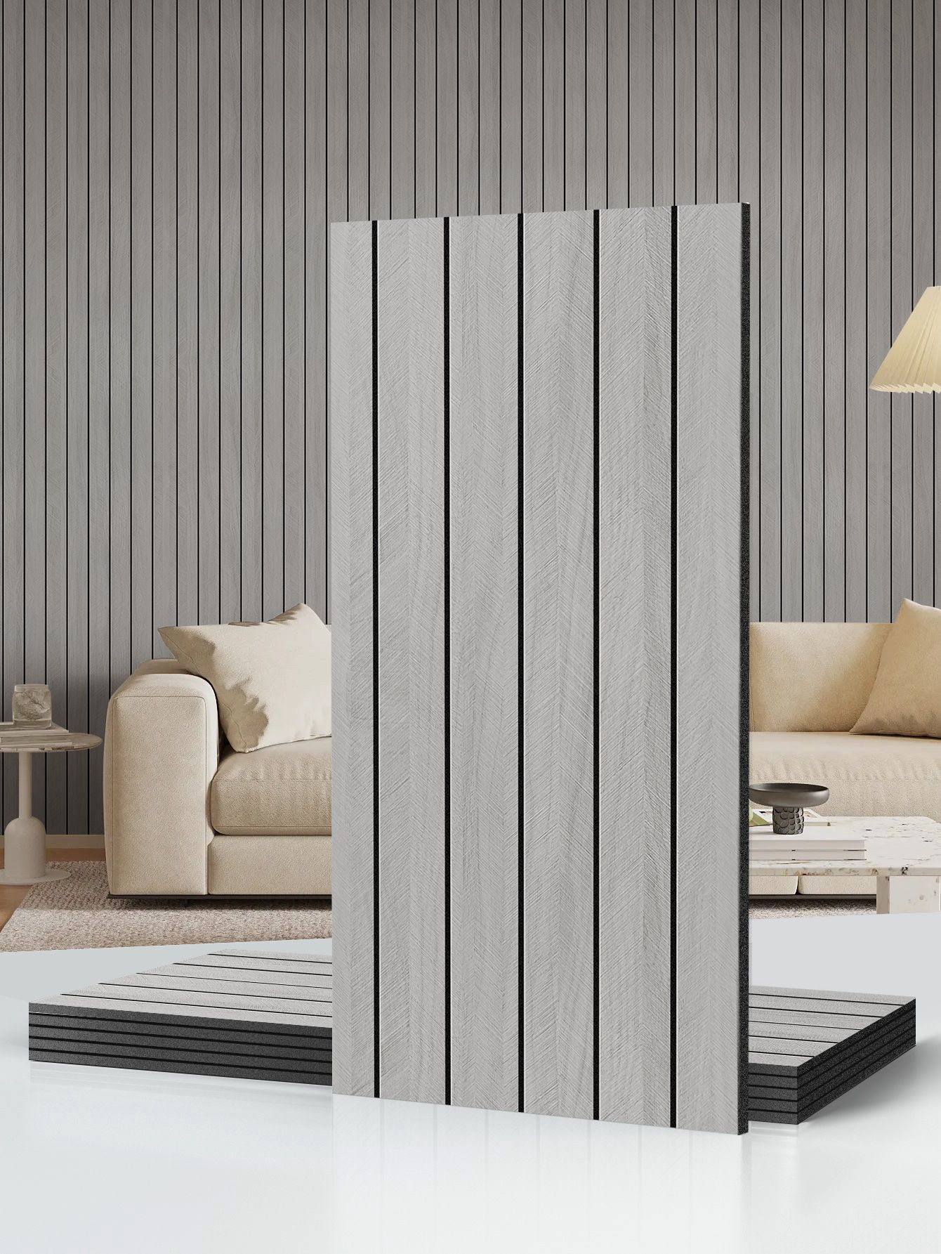 Tapet decorativ autoadeziv, aspect lemn vertical, 30x60cm, model 3D modern, pentru perete interior