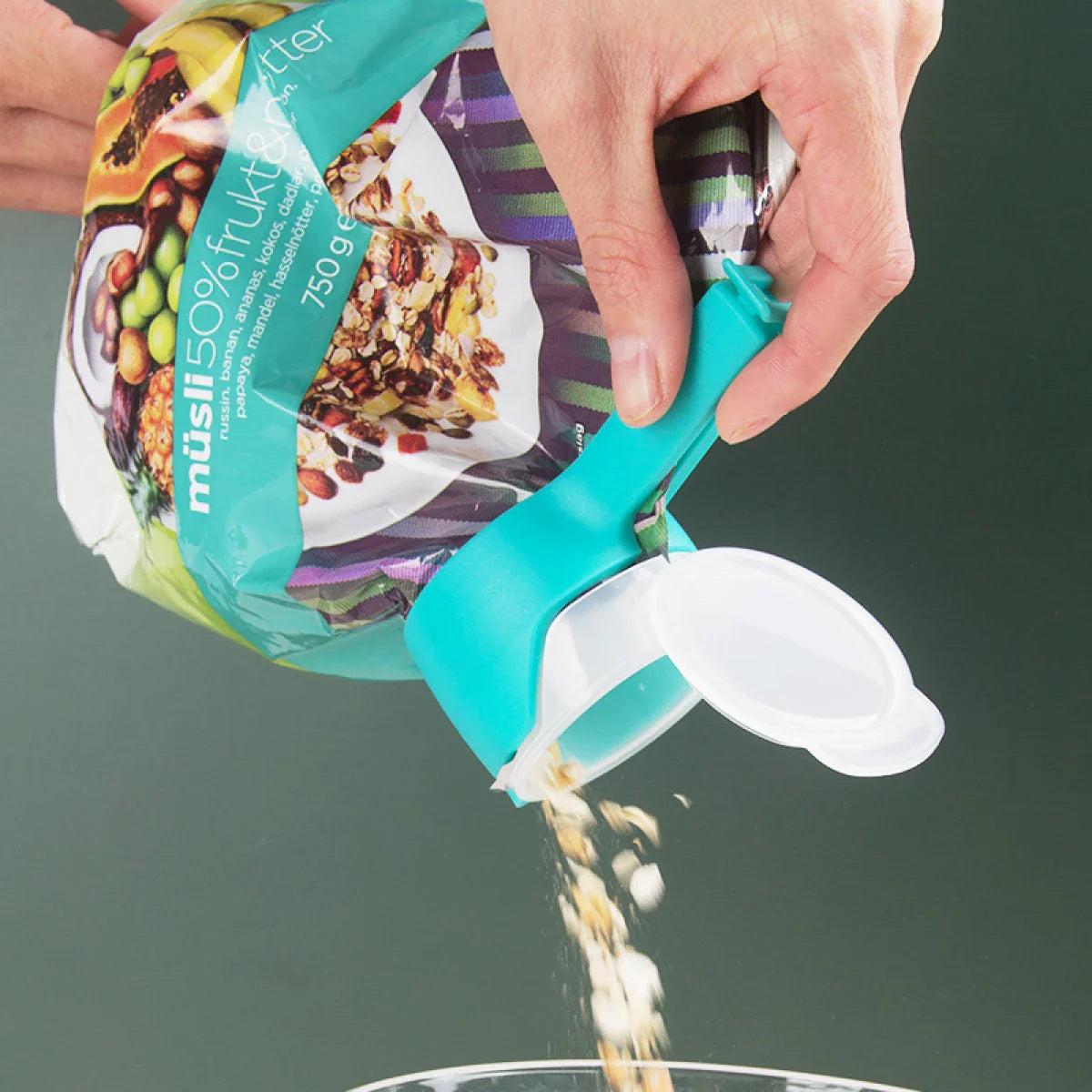 Set 4 cleme pentru pungi alimentare, 12.8 cx 5.8 x 4.5 cm, multicolore