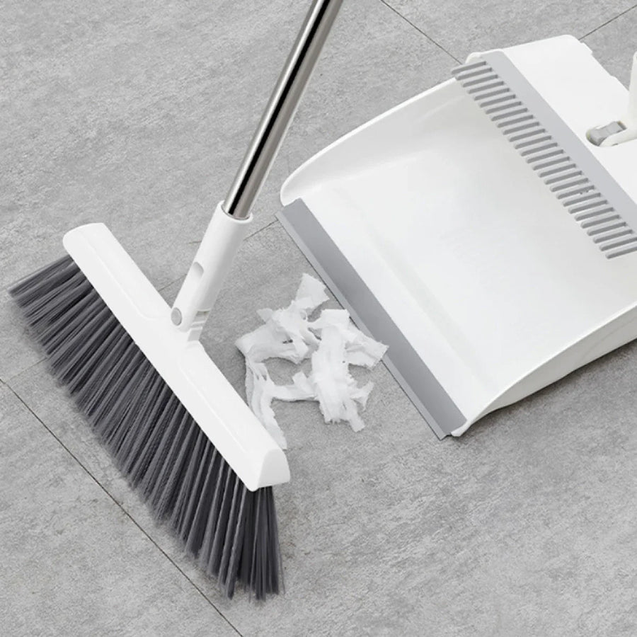 Set matura si faras pliabil, coada inox, perii moi de 7.5 cm, alb