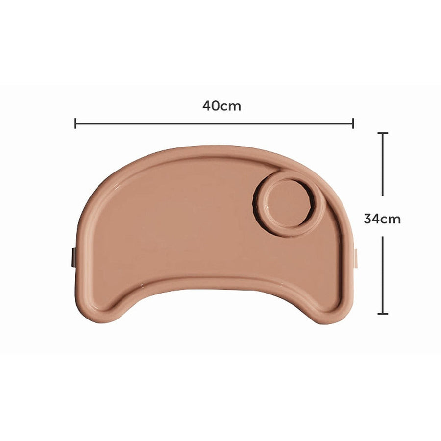 Scaun de Masa pentru Bebelusi si Copii cu Roti, Telescopic, Pliabil, Masuta Reglabila, Suport Picioare, Scaun cu Invelis Piele Artificiala, Centura Siguranta, Spatiu Depozitare, 97x73x65 cm