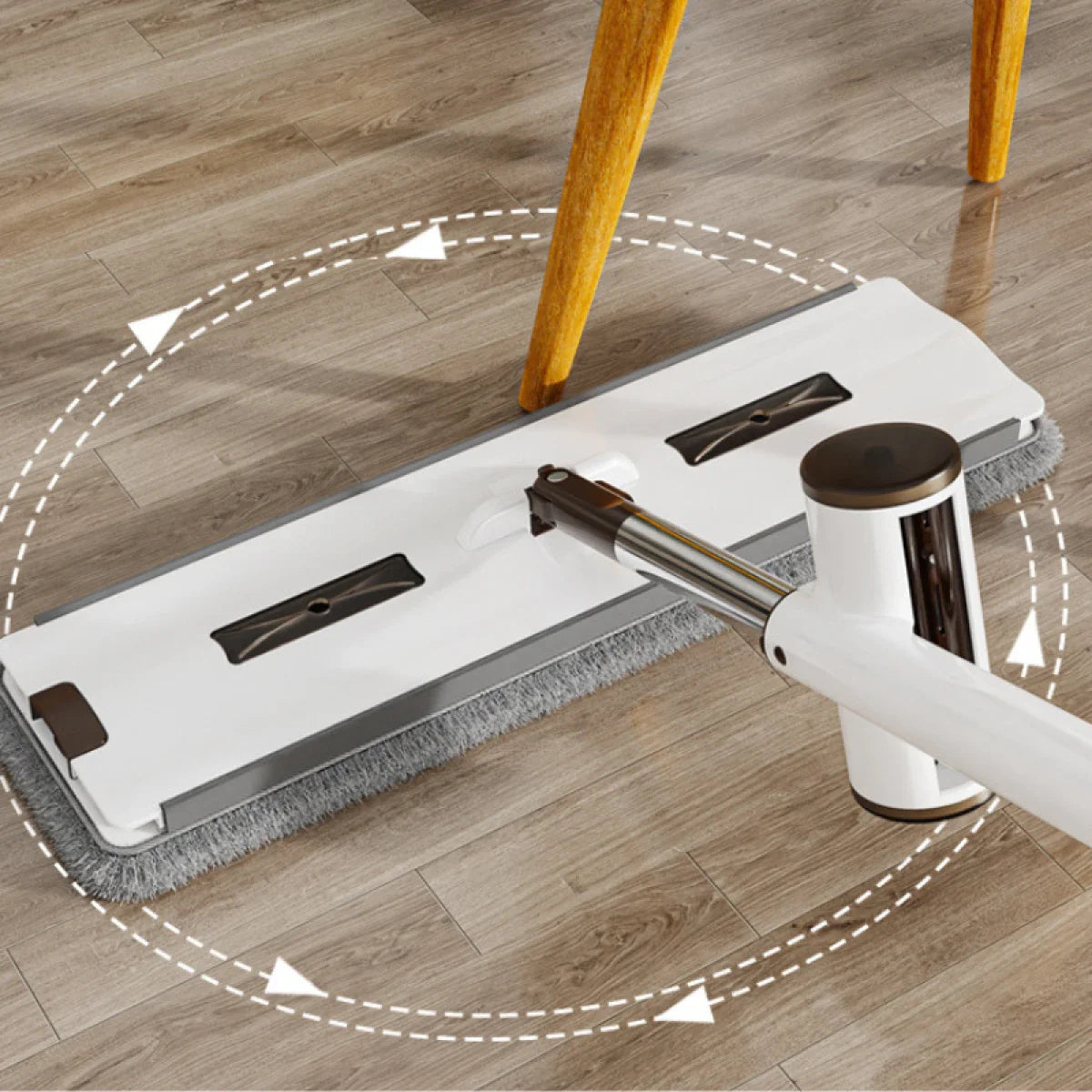 Set mop rotativ cu 2 lavete microfibra si lighean pliabil de 8 L