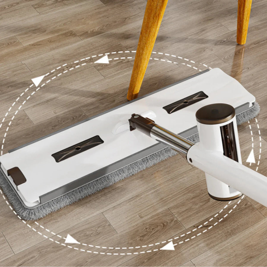 Set mop rotativ cu 2 lavete microfibra si lighean pliabil de 8 L