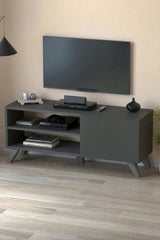RESIGILAT - Comoda TV Malta, 100 cm, PAL 18 mm, cu usa si rafturi, stil scandinav