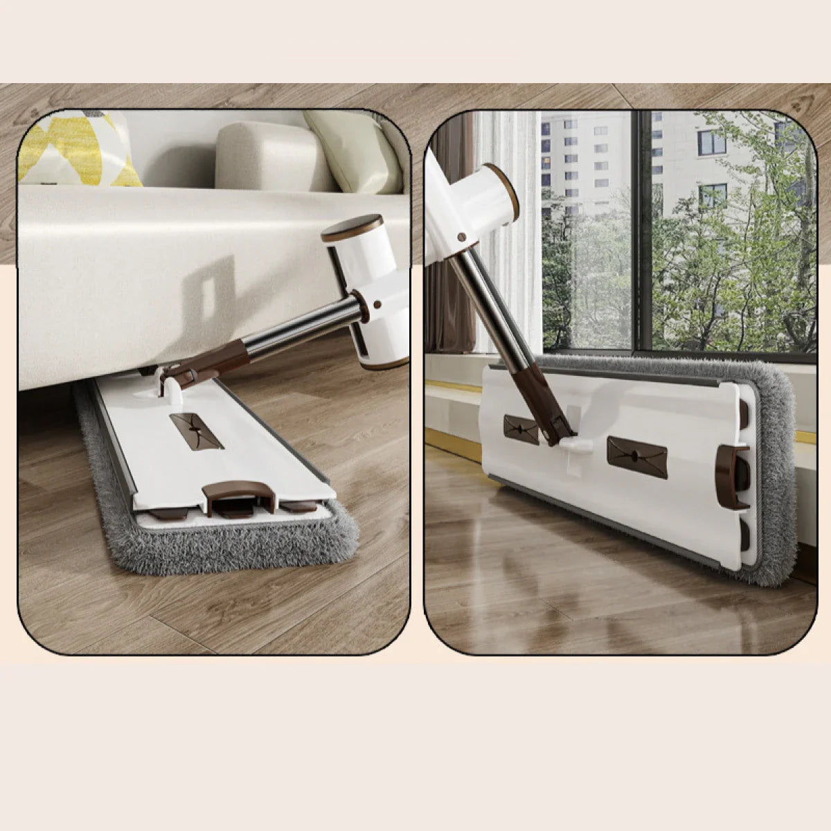 Set mop rotativ cu 2 lavete microfibra si lighean pliabil de 8 L