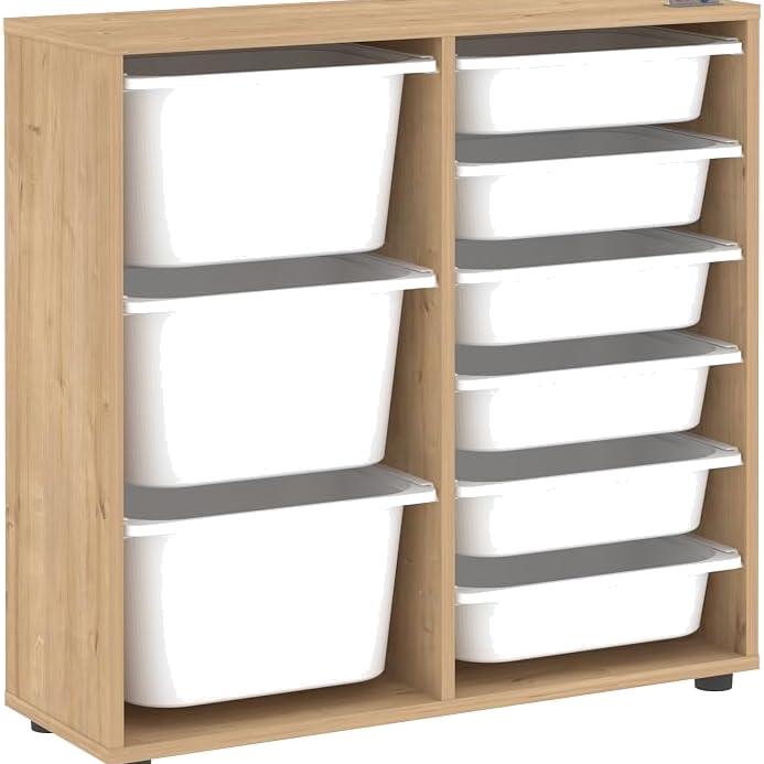 Dulap multifuncțional cu 9 coșuri, 3 nivele,  88,7 x 30 x 85,5 cm