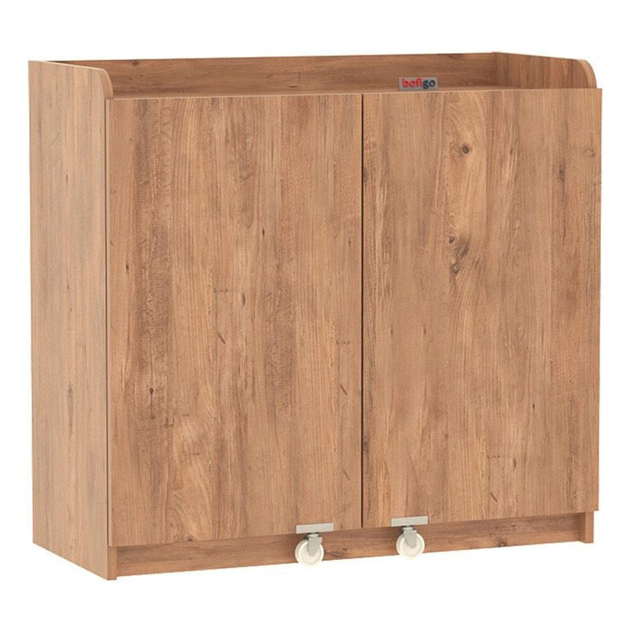 Dulap multfunctional cu roti si rafturi pe usa, 97,8 x 44,1 x 91,5 cm