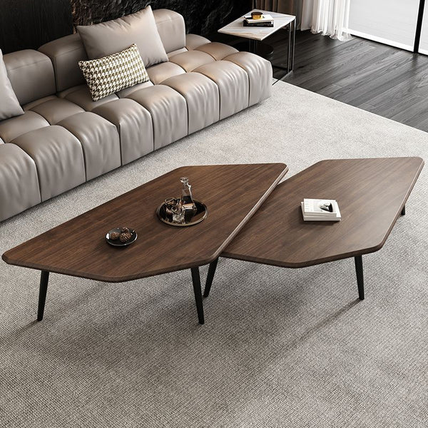 RESIGILAT Set 2 mese cafea Gemini, design scandinav, model diamant, blat MDF 20mm