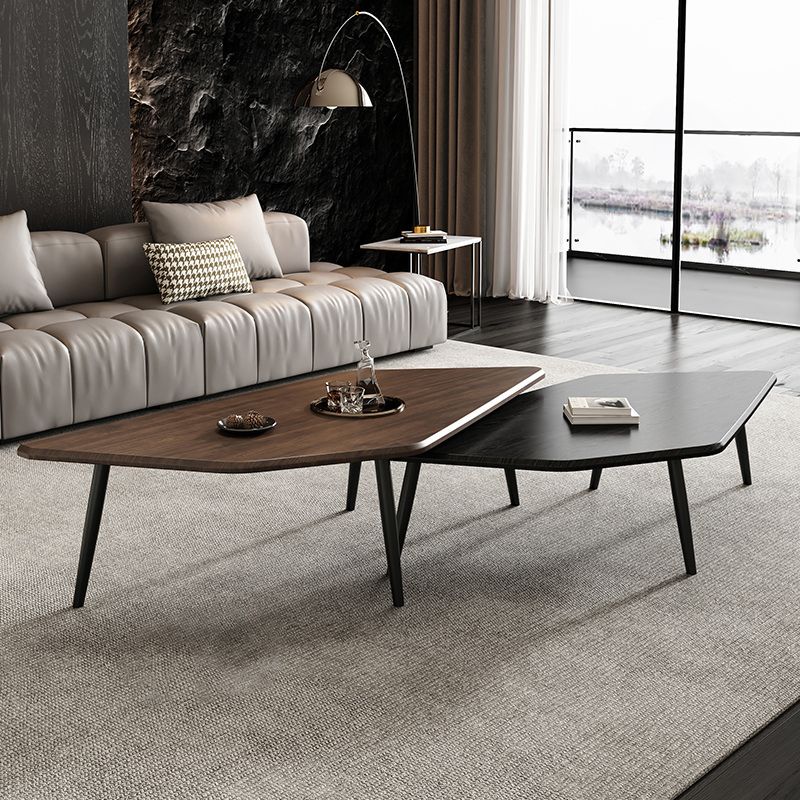 RESIGILAT Set 2 mese cafea Gemini, design scandinav, model diamant, blat MDF 20mm