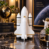 Statueta Decorativa Nava Spatiala Alb 16x8 cm Design Modern - detaliu produs