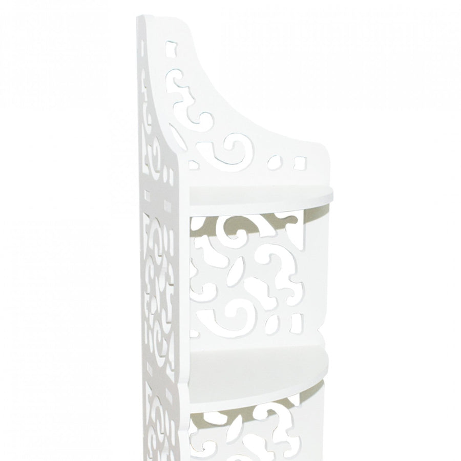 Etajera de colt decorativa cu 3 polite, 60 x 25 x 20