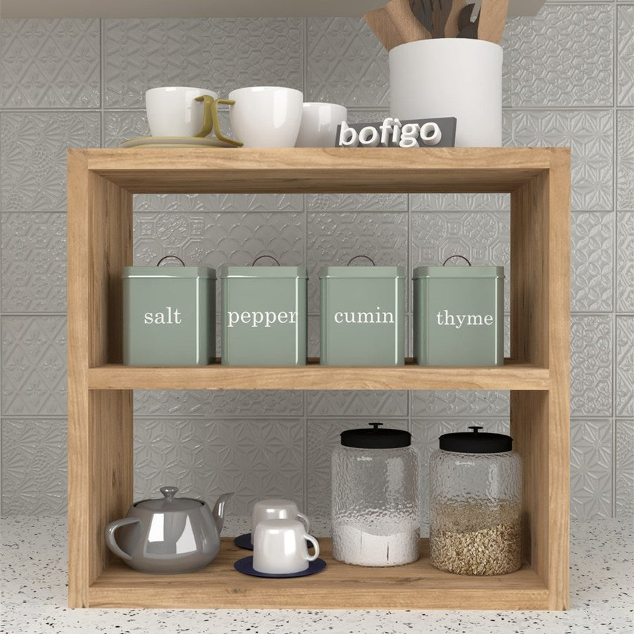 Raft de bucatarie pentru condimente, organizator de blat, 43,5 x 20 x 40 cm
