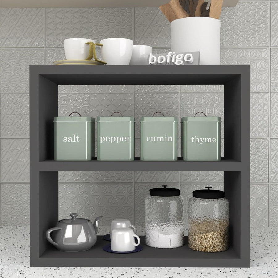 Raft de bucatarie pentru condimente, organizator de blat, 43,5 x 20 x 40 cm