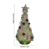 Mini Brad Craciun Decorativ Artificial 60cm cu Ornamente si Lumini LED - detaliu produs