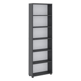 Biblioteca cu 6 rafturi din PAL, etajera carti 60 x 180 cm, PAL melaminat 18 mm clasa E1 cu margini ABS finisate, raft spatios pentru birou living sau dormitor, stil clasic modern scandinav Antracit - detaliu 4