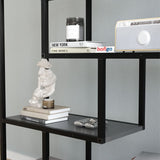 Biblioteca Larissa clasica cu rafturi multiple, etajera carti 80 x 175 cm, PAL melaminat 18 mm clasa E1, design discret se integreaza in orice camera, feronerie pre-instalata, stil modern scandinav minimalist Antracit - detaliu 4