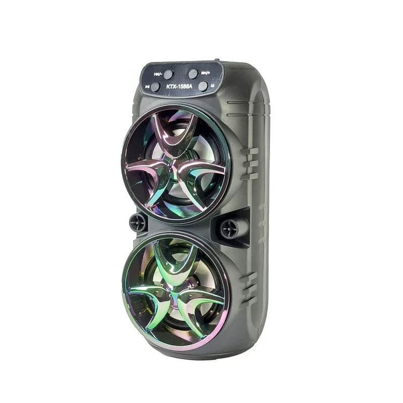 Boxa Bluetooth Wireless KTX-1588A cu Lumini RGB și Funcție Stereo Wireless Twin