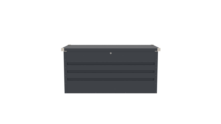Lada pentru depozitare gradina metalica, KLUGMEISTER Max B, dimensiuni 132x61x62 cm, culoare Gri
