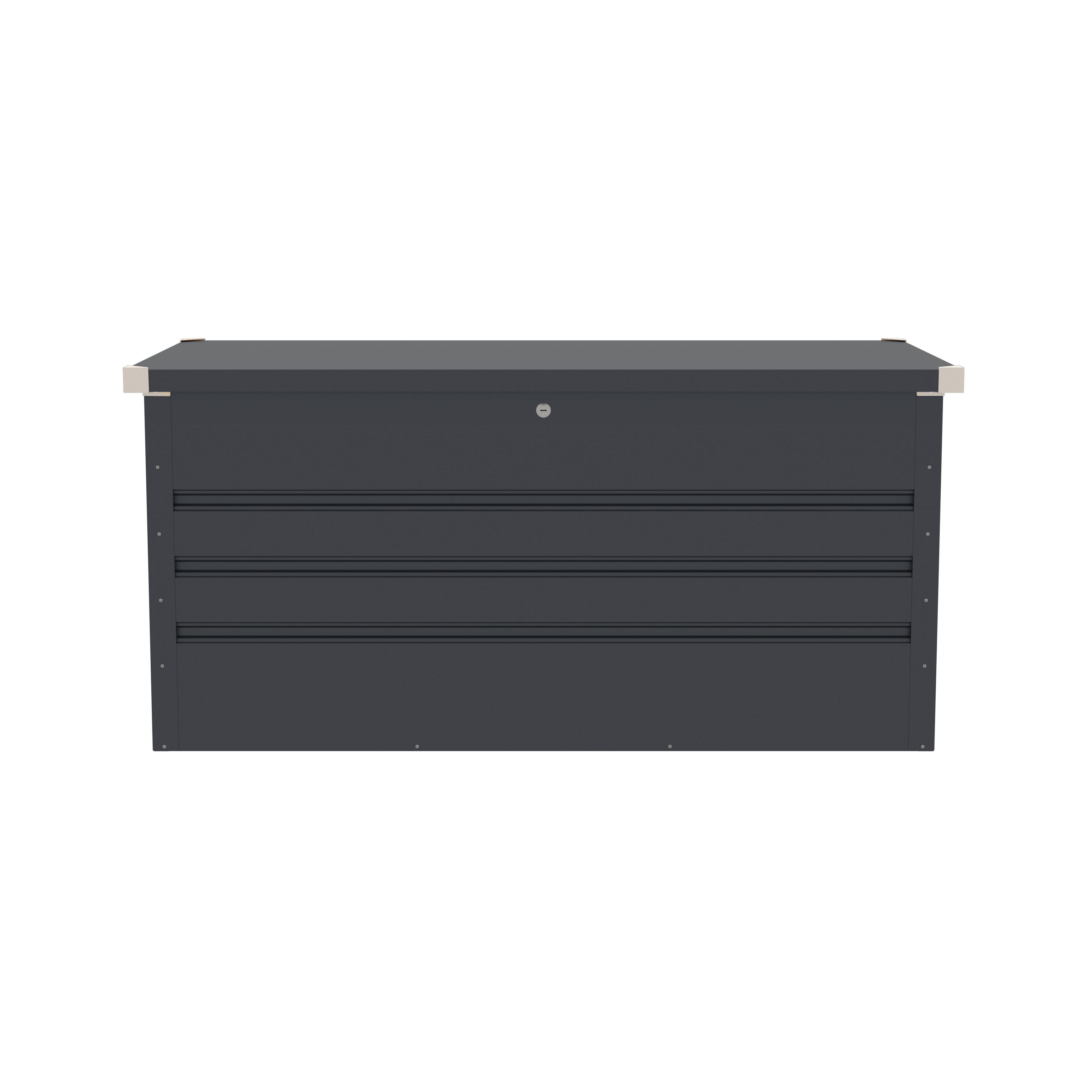 Lada metalica pentru depozitare unelte gradina, Klugmeister Max B, 132x61x62 cm, Gri