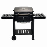 Gratar pe carbuni KLUGMEISTER FT01-017, material otel (husa inclusa), cu tava pentru cenusa, capac si roti de deplasare, suprafata gatire 54x43 cm