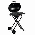 Gratar pe carbuni KLUGMEISTER KY30018, material otel, cu roti deplasare, pliabil, gura golire cenusa, suprafata gatire 54x37 cm