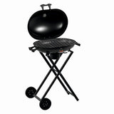 Gratar pe carbuni KLUGMEISTER KY30018, material otel, cu roti deplasare, pliabil, gura golire cenusa, suprafata gatire 54x37 cm