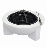 Semineu pentru terasa KLUGMEISTER KY7347FP, material otel cu baza din oxid de magneziu, dimensiuni 73x73x46 cm