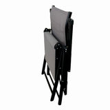 Sezlong pliabil de gradina din otel KLUGMEISTER KJF3792, pliabil, dimensiuni 165x48x115 cm, culoare gri