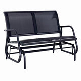 Banca pentru terasa/gradina din otel si plasa KLUGMEISTER KJF2379, dimensiuni 120x71x86 cm, culoare neagra