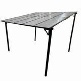 Pergola pentru terasa/gradina din otel si aluminiu KLUGMEISTER KJF4133, dimensiuni 300x300x250/190 cm, culoare gri
