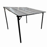 Pergola pentru terasa/gradina din otel si aluminiu KLUGMEISTER KJF4133, dimensiuni 300x300x250/190 cm, culoare gri