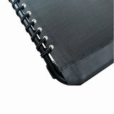 Sezlong pliabil din otel 189x59x34 cm din otel si fir textilene MESTERINO KJF3797, culoare neagra