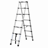Scara telescopica din aluminiu dubla MESTERINO TOOLS JL-101-2X2.0, 2+2 metri, 2x7 trepte, greutate maxima 150 kg