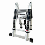 Scara telescopica din aluminiu cu balama MESTERINO TOOLS JL-102-2X3.1, 3.1+3.1 metri, 2x10 trepte, greutate maxima 150 kg