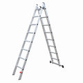 Scara combinata din aluminiu MESTERINO TOOLS JL-206-2X9, 4.3 metri, 2x9 trepte, greutate maxima 115 kg