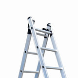 Scara combinata din aluminiu MESTERINO TOOLS JL-206-2X9, 4.3 metri, 2x9 trepte, greutate maxima 115 kg