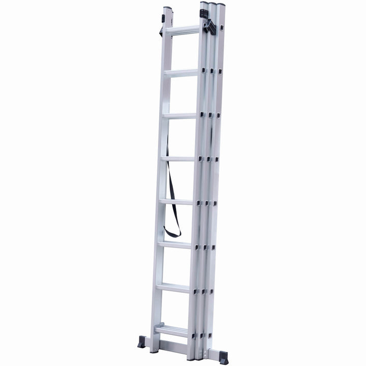 Scara combinata din aluminiu MESTERINO TOOLS JL-207-3X8, 5 metri, 3x8 trepte, greutate maxima 115 kg