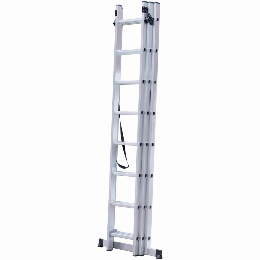 Scara combinata din aluminiu MESTERINO TOOLS JL-207-3X8, 5 metri, 3x8 trepte, greutate maxima 115 kg