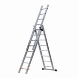 Scara combinata din aluminiu MESTERINO TOOLS JL-207-3X8, 5 metri, 3x8 trepte, greutate maxima 115 kg