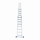 Scara combinata din aluminiu MESTERINO TOOLS JL-207-3X8, 5 metri, 3x8 trepte, greutate maxima 115 kg